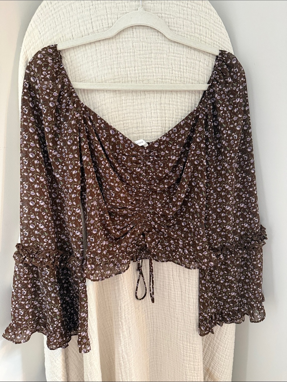 Alter’D state Brown Floral blouse